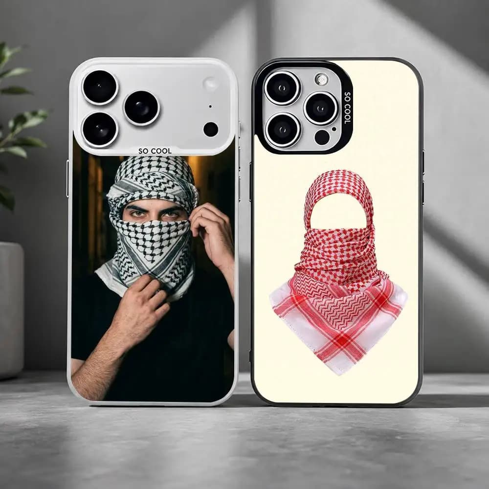 Exotic Arab Hattah Keffiyeh fashion Phone Case For iPhone 17,16,15,14,13,12,11Plus Pro Max XS,gloss black Cover