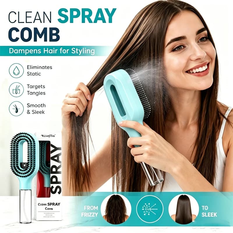 Refillable Spray Hair Comb Anti Static Detangling Brush Eliminate Frizz Tangles Portable Hair Styling Water Spray Brush For All Hair Types