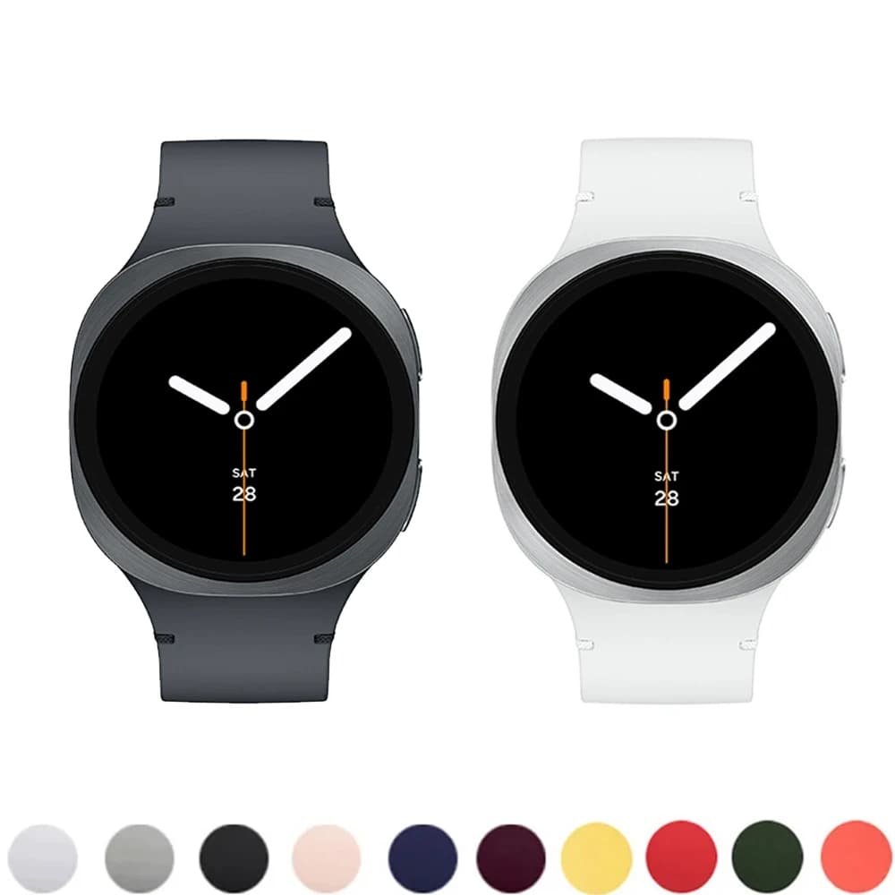 Silicone Sports Strap for Samsung Galaxy Watch 8 Strap 44mm 40mm Accessories Kit pulseira Bracelet Galaxy Watch 8 classic 46mm