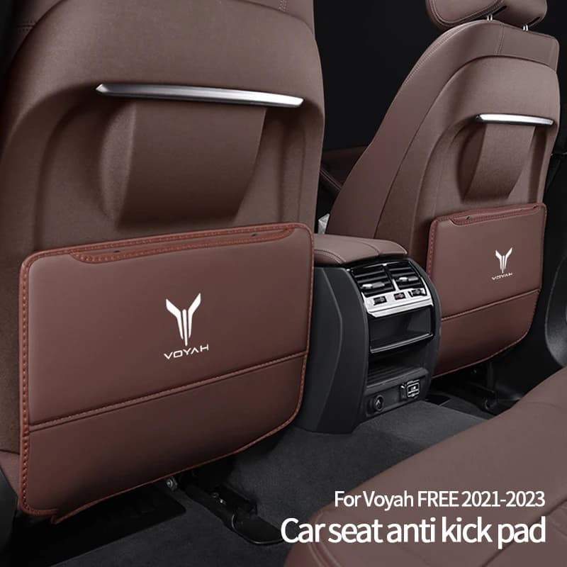 Car Seat Back PU Leather Protector Dust-proof Kick Mat Protect From Mud Dirt Waterproof Cover For Voyah FREE 2021 2022 2023