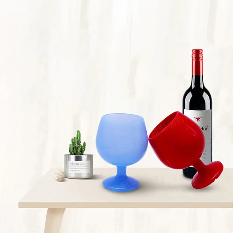 Calice da vino in silicone alimentare da 200 ml, pieghevole, infrangibile, tazze da cocktail, picnic all'aperto, bottiglia di whisky, tazze da birra da viaggio portatili