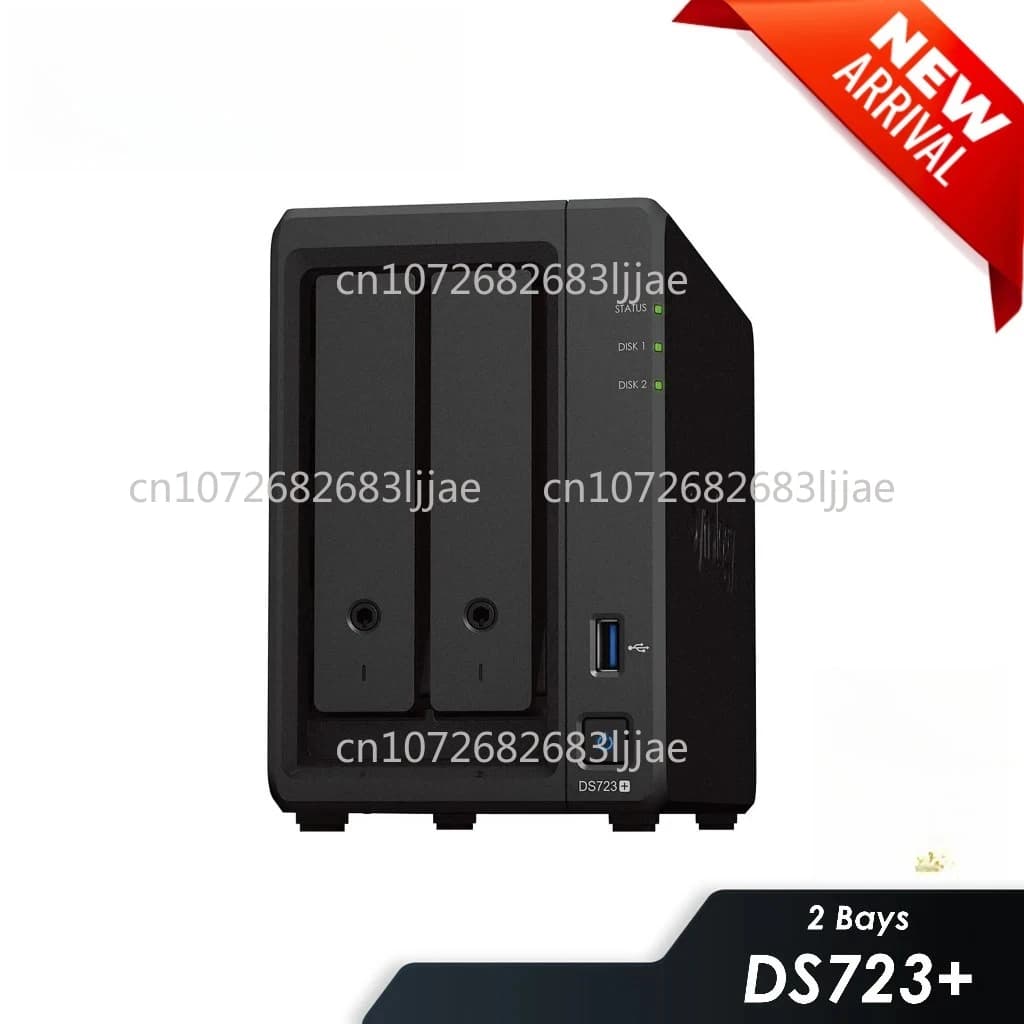 DS723+ NAS Espandibile Senza Dischi, 2GB RAM, SATA3, per Archiviazione Cloud di Rete