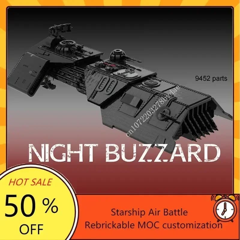 Night Buzzard Space War Militare MOC Modello di battaglia Educazione fai-da-te Giocattolo di assemblaggio Regalo di puzzle di architettura personalizzata