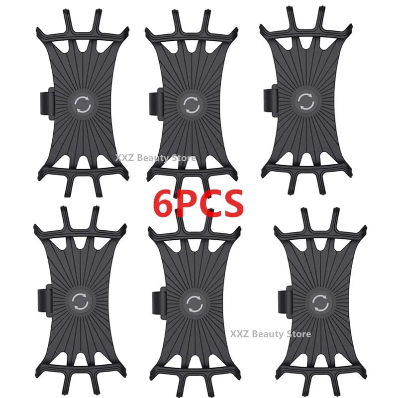 1/2/4/6PCS supporto per telefono universale nero accessori per passeggino supporto per cellulare Rack 360 carrello per carrozzina girevole