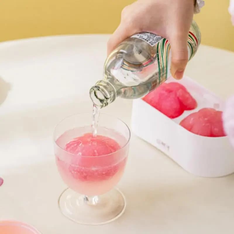 Stampo in Silicone Riutilizzabile per Palline di Ghiaccio a Forma di Fiore, 1 Pezzo, Vassoio per Cubetti di Ghiaccio per Bevande Estive, Feste, Bar, Casa e Cucina