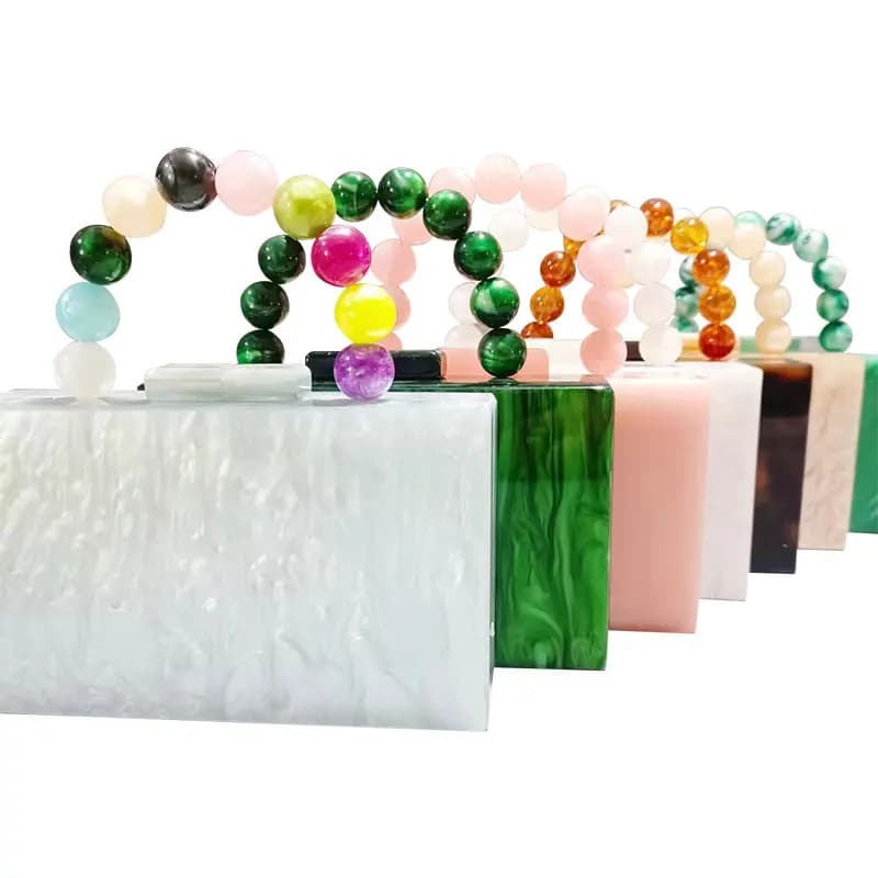 Women's Bag Designer Luxury Trendy New Bag Fashion Exact Replicas Square Mini Pearl White Summer Evening Bags Brand Wallet