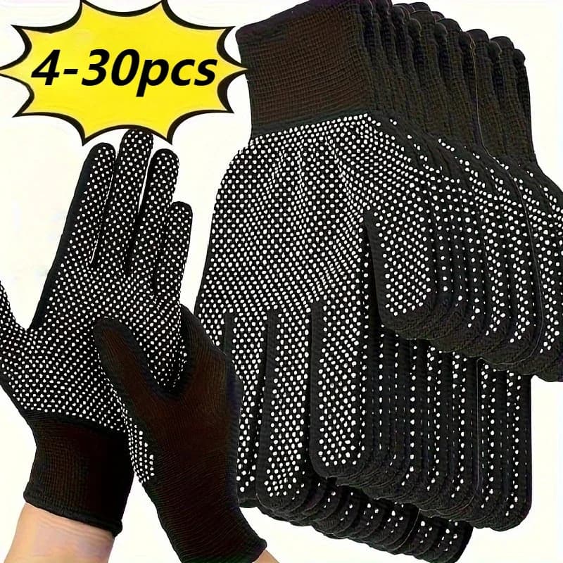 Nylon Dot Gloves - Suitable for Outdoor Cycling, Camping, Fishing - Lightweight and Wear-Resistant, Available in Various Colors