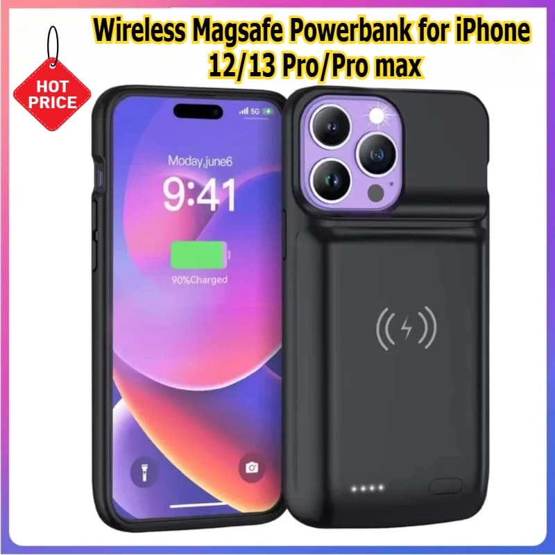 Custodia per caricabatteria da 7,0/8,5 Ah per IPhone 12 13 Pro Max Custodia di ricarica wireless Magsafe PowerBank per IPhone 12 13 Custodia portatile