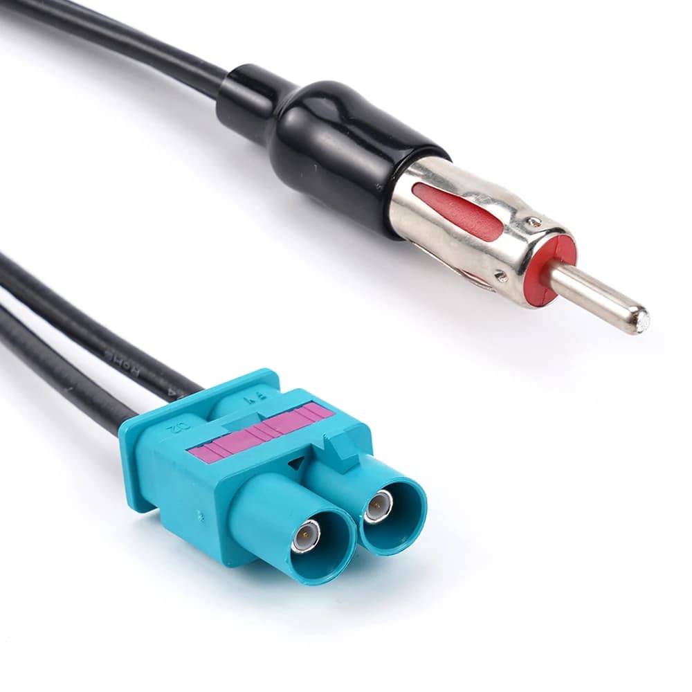 Cavo Adattatore Audio Radio Antenna Doppio Fakra Maschio - Din Maschio per Elettronica Auto Audi/VW/Volkswagen