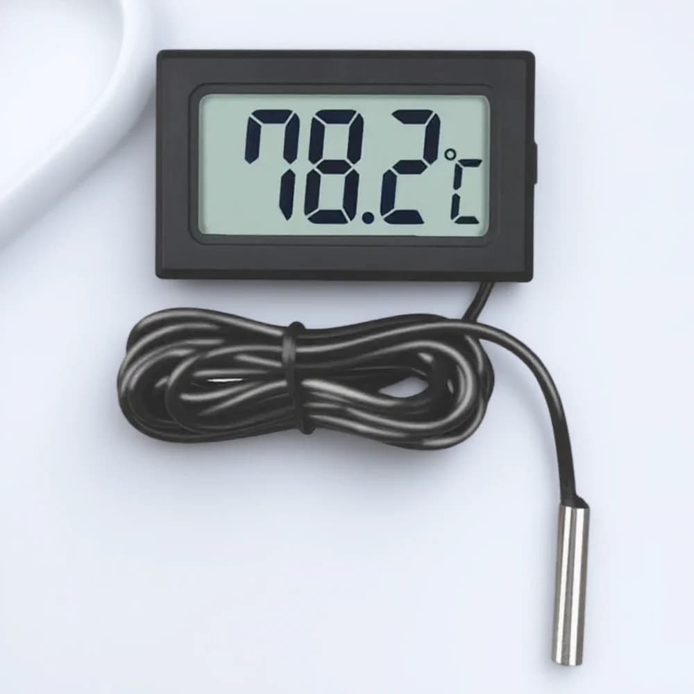 JJYY Aquarium Thermometer Waterproof Reptile Thermometer Recessed Temperature Monitor for Fish Tanks Terrariums