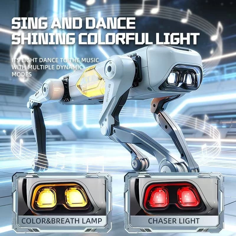 New AI Kids AI Robot Dog Toy, Voice & Remote Control Programmable Simulation Pet, Kids Birthday Gift