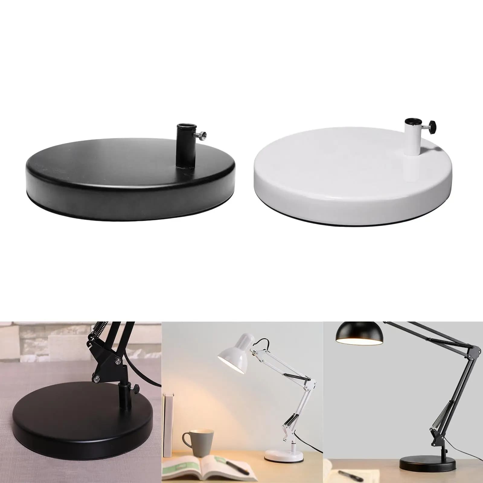 Metal base for table lamp Base weighted bottom plate Base table lamp DIY for