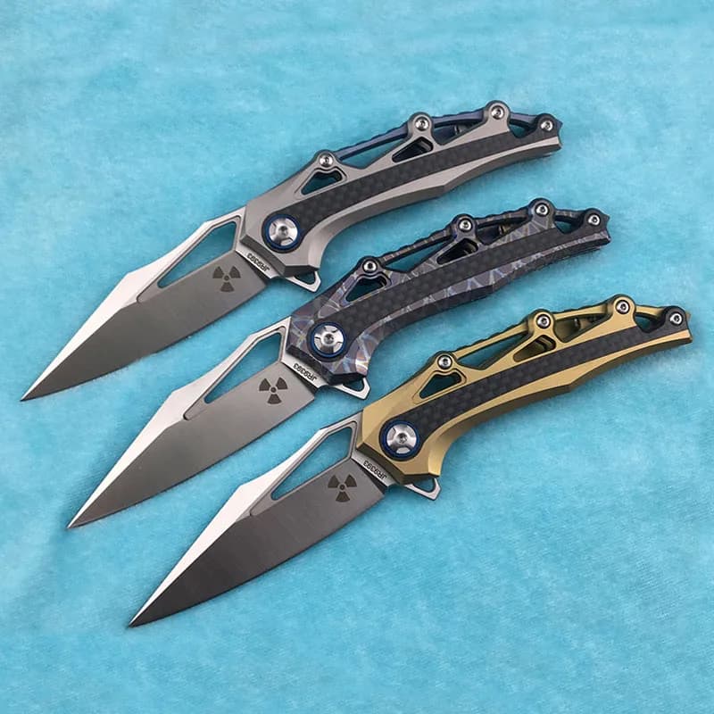 LEMIFSHE JK9393Ti Folding knife with real steel blade M390 and Titanium alloy handle, EDC tool Pocket for Camping, Hunting, Kitchen and Survival