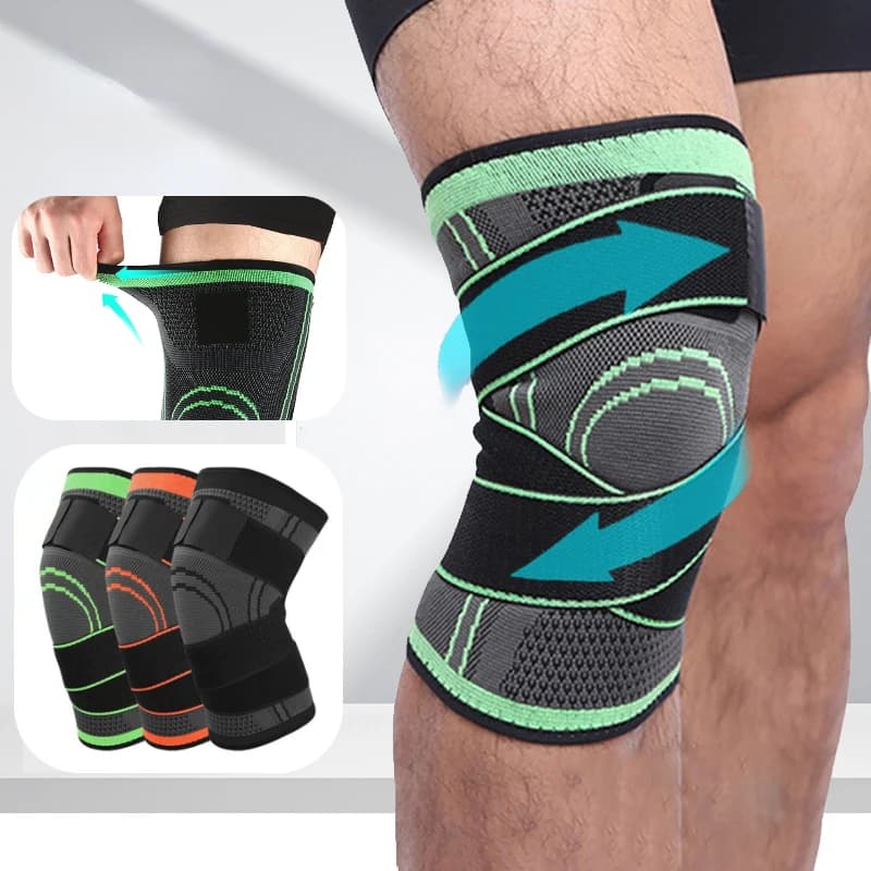 Ginocchiere Sport Ginocchiera elastica pressurizzata Supporto Fitness Basket Corsa Tutore Protezione articolazioni per artrite medica Ginocchio