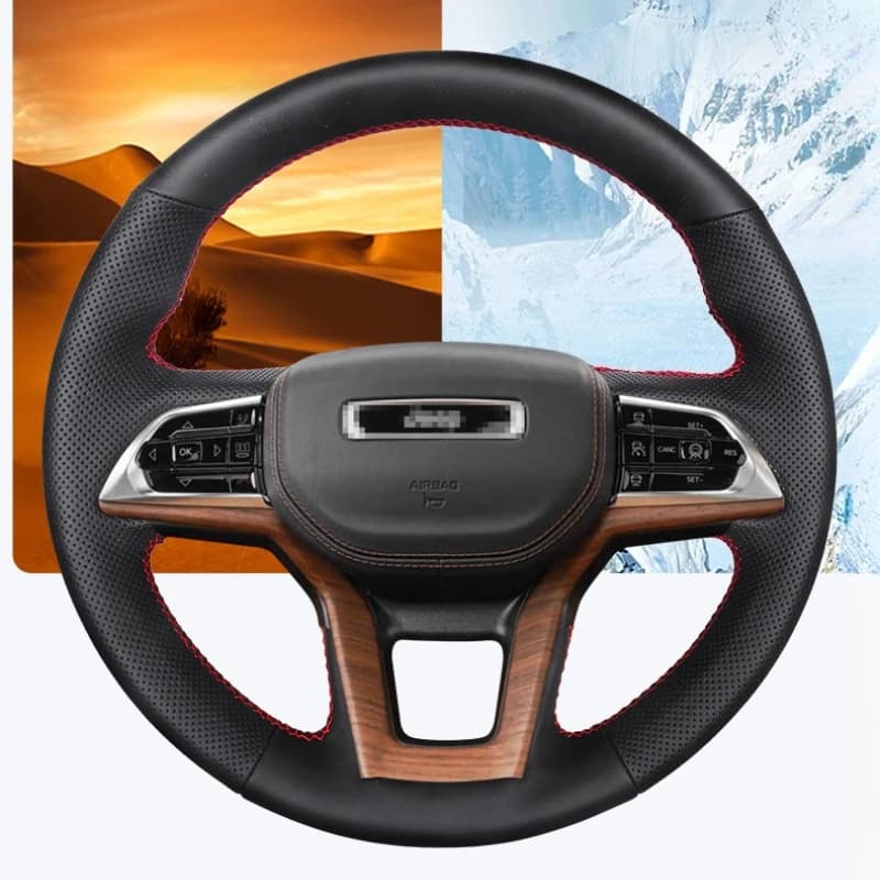 For Jeep Grand Cherokee V WL and Grand Cherokee L 2021-2024, Anti-slip Black Leather Cover Mano, Car Accessories