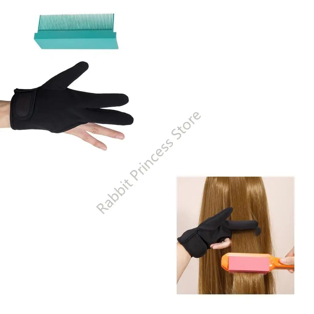 BX0F Heat resistant 3 finger gloves and tampon Picette combs for thermal protection Styling Washable instrument