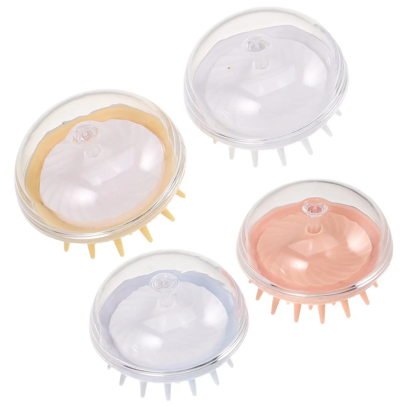 Set di 4 Spazzole da Bagno per Animali Domestici con Setole Morbide e Flessibili per Cani e Gatti, Strumento per Pulizia Profonda, Distribuzione Shampoo e Massaggio per Pelo Corto e Lungo