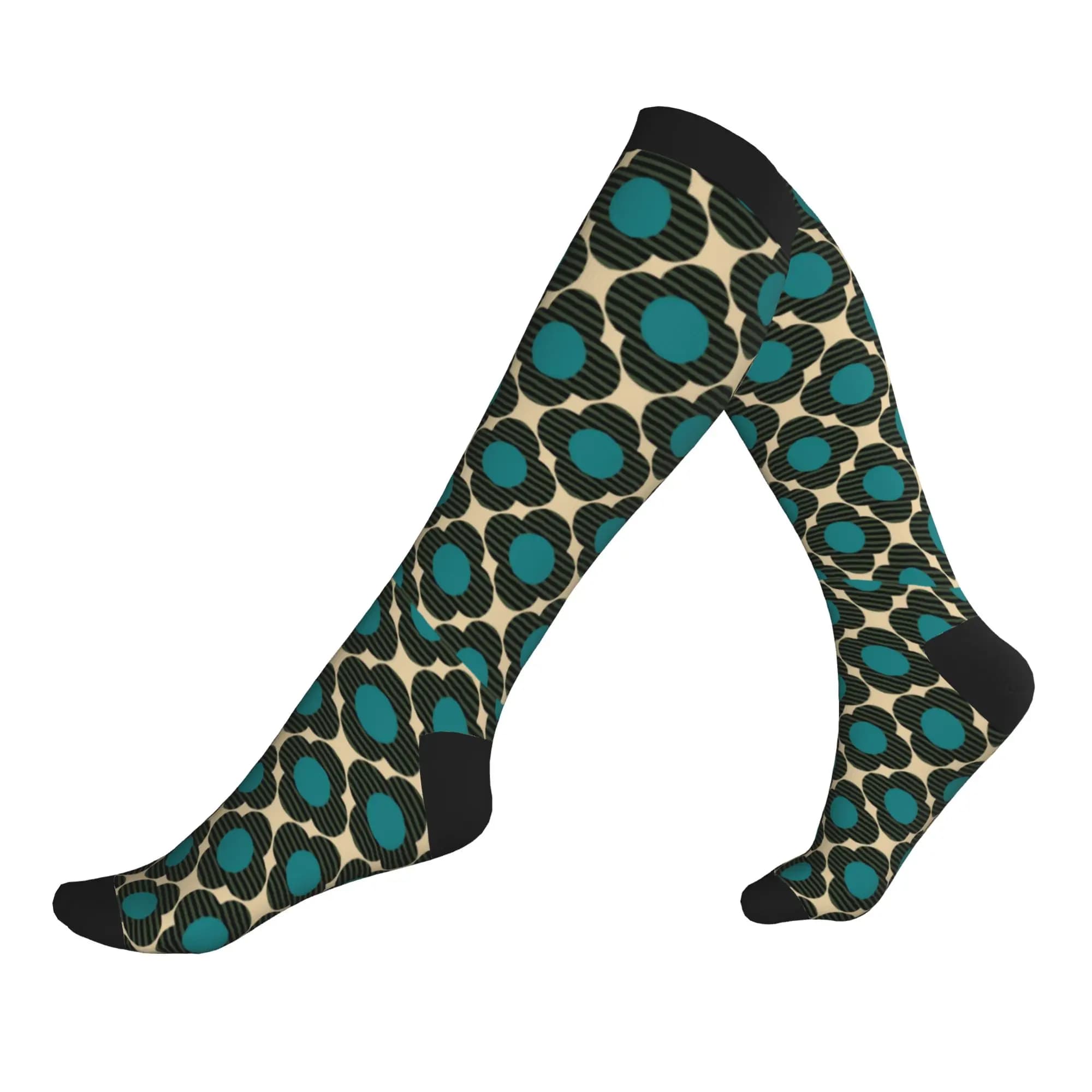 Calzini Orla Kiely Flower Stem Dress per uomo e donna, caldi e divertenti, con fiori scandinavi, calzini sportivi a compressione