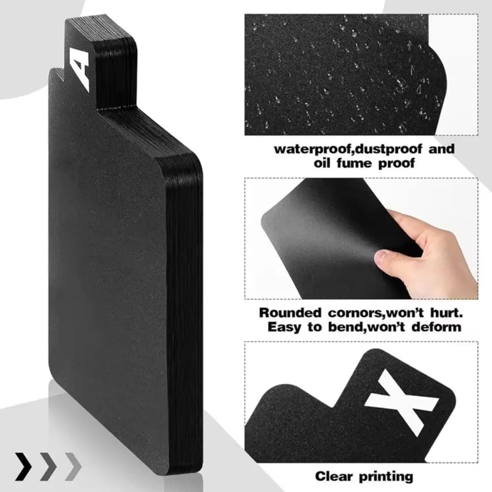 Segnalibro in vinile con clip per penna, alfabetico A-Z, accessori per quaderni e agende, divisori per registri, multifunzionale