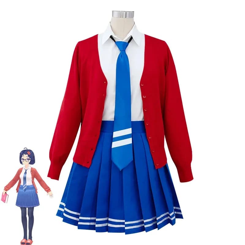 Gioco Terrore MiSide Mita Costume Cosplay Cappotto Rosso Camicia Uniforme Scolastica Gonna Donna Adulta Carnevale Sexy Halloween Suit6;d'3, h'7.b