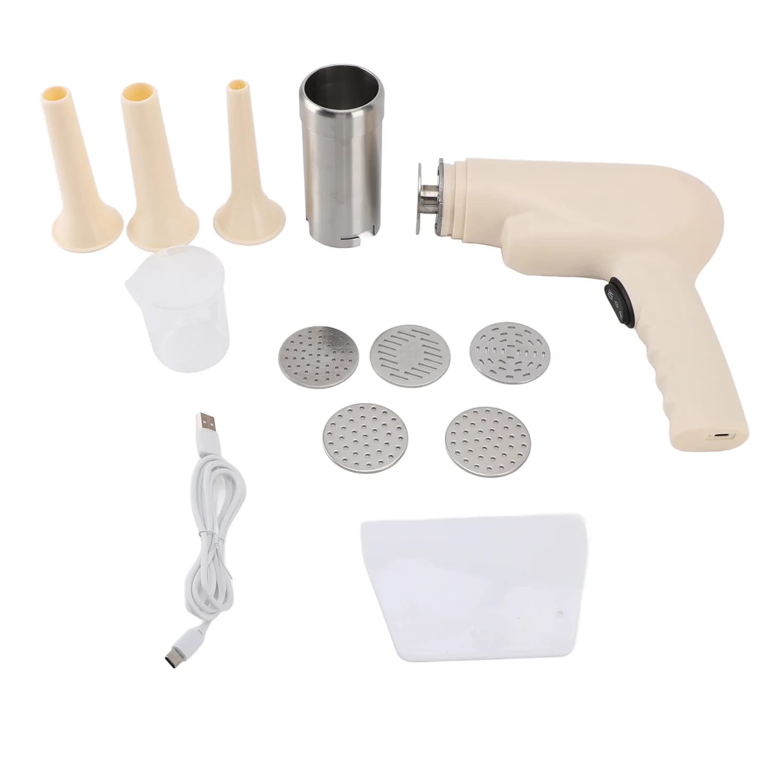 Macchina per pasta elettrica portatile automatica in acciaio inossidabile per macchina multiuso per spaghetti, ramen, salsiccia