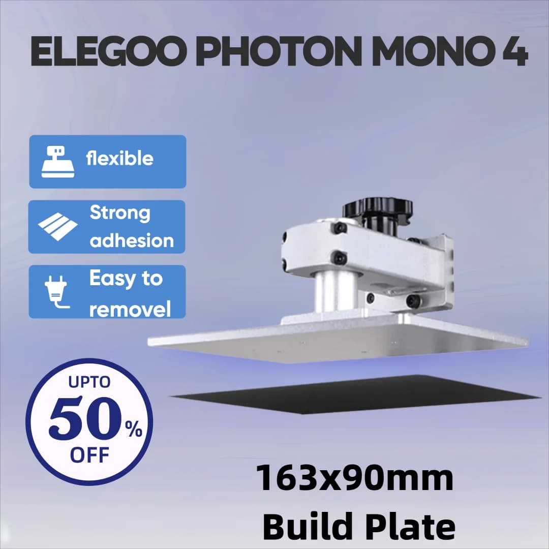 ENERGETIC 3D Resin Magnetic Flexible Steel Plate 163x90mm Anycubic Photon Mono 4 Strong Adhesion Build Sheet + Hot Bed Sticker