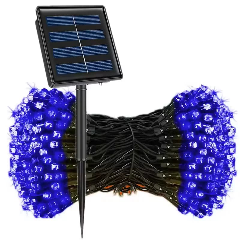 Luci a stringa solari a LED per esterni, luci fatate a energia solare, ghirlanda luminosa con 8 modalità, decorazione impermeabile per giardino e matrimoni