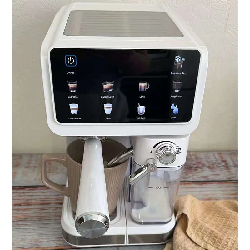 Espresso Machine with Automatic Milk Frothing, 20 Bar Dual-Temperature Extraction, Hot Water Function, and Pre-infusion