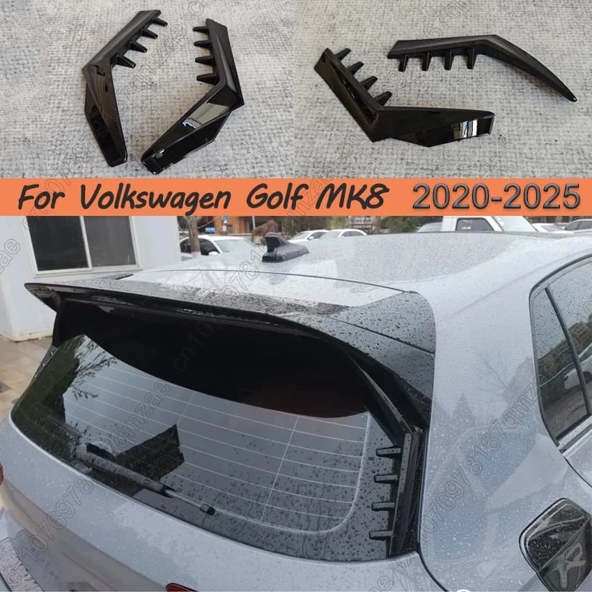 Spoiler Laterale per Finestrino Posteriore per VW Golf 8 MK8 GTI GTD TSI TDI 2020-2025, Accessori Diffusore Alettone per Finestrini Posteriori Auto