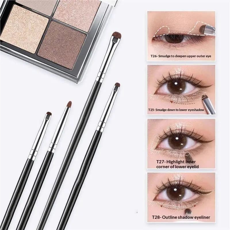 Small Angle Precision Eyeshadow Brush Soft Horse Hair for Highlighter Lying Silkworm Daily Eye Makeup Tools