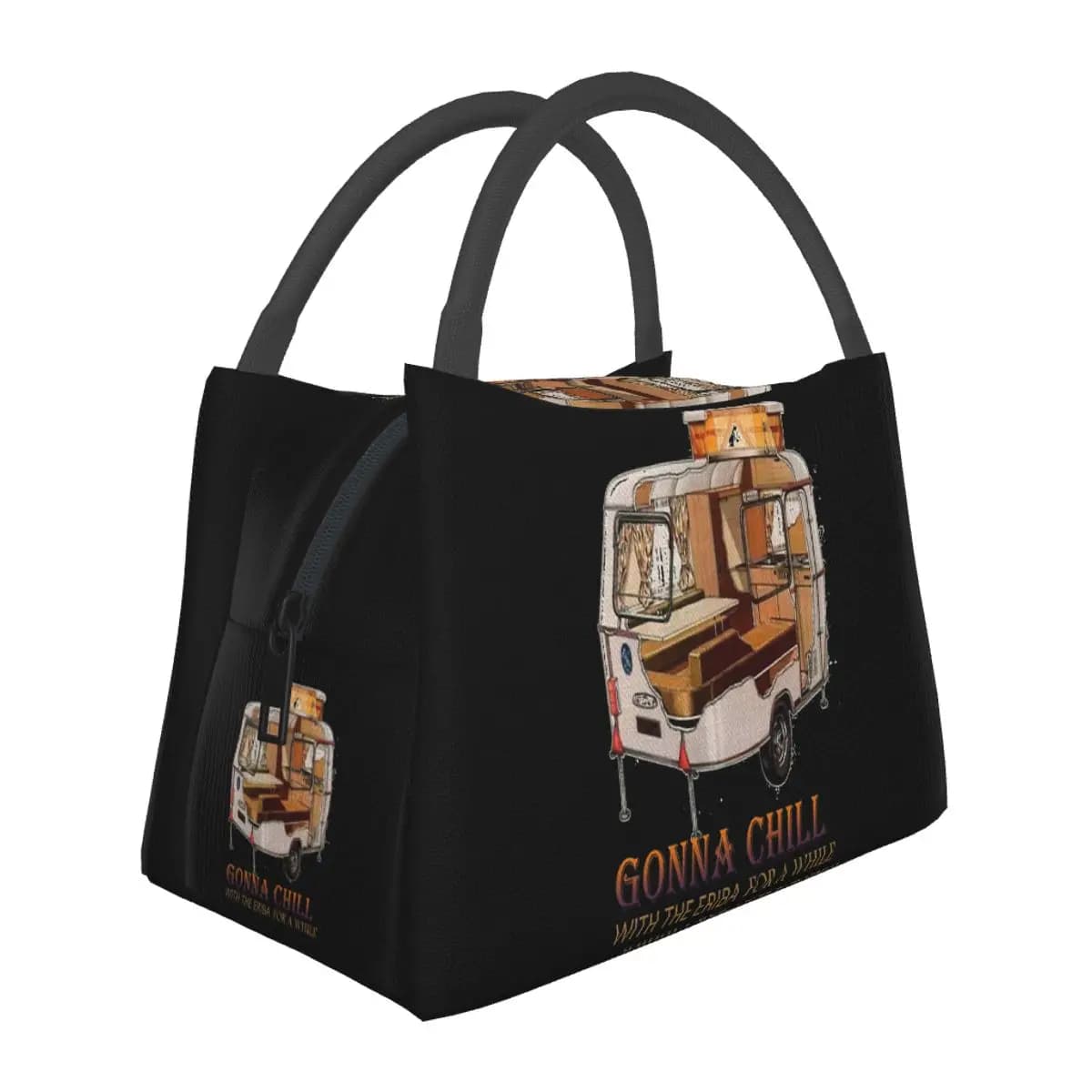 CHILLING WITH ERIBA Insulated Lunch Bag for School Bento Storage Food Boxes Portable Container Cooler Thermal Lunch Box Tote