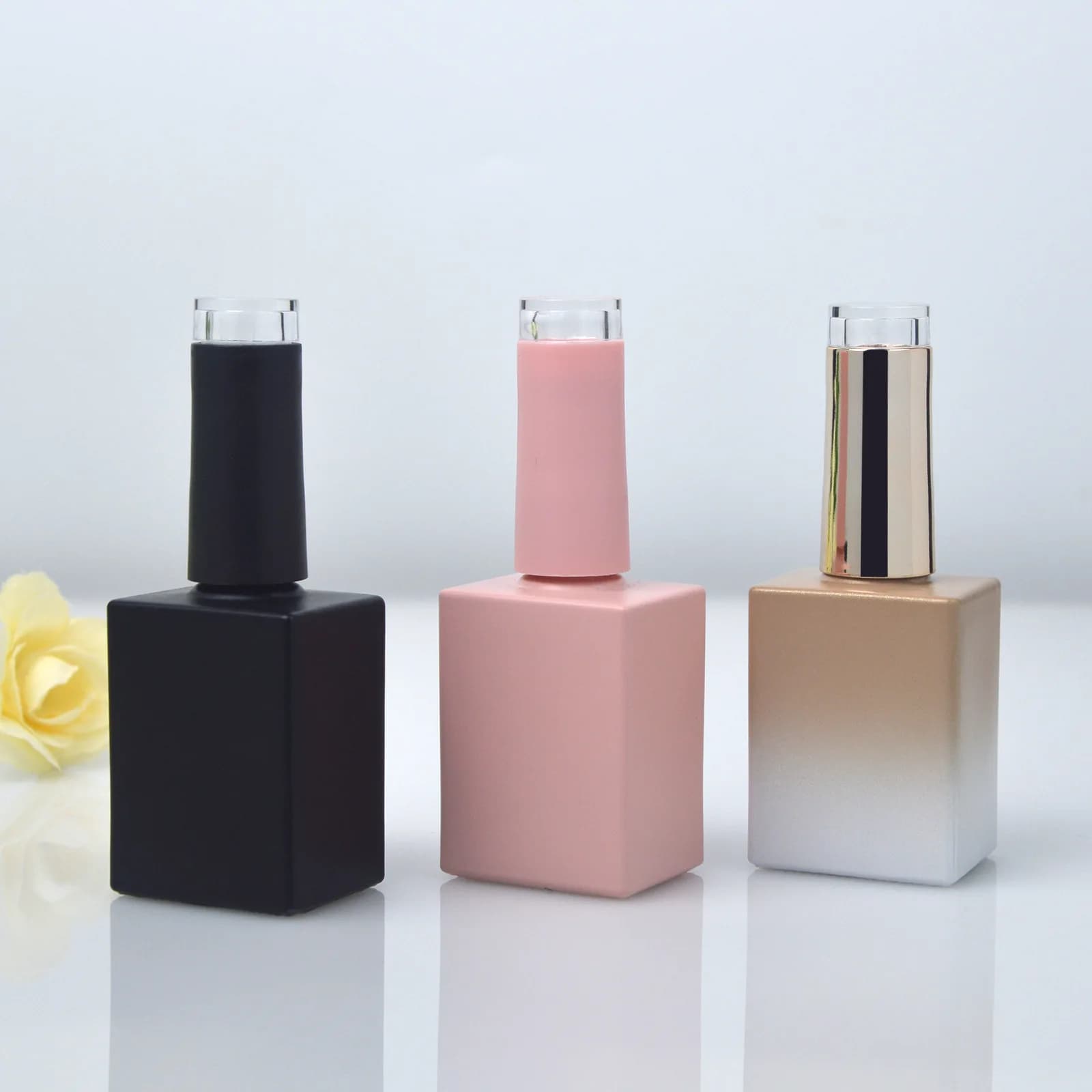 Flaconi Vuoti per Smalto da 10ml e 15ml, Contenitori in Vetro per Gel Unghie, Vasetti Cosmetici, Bottiglie per Olio Unghie, Contenitori per Trucco