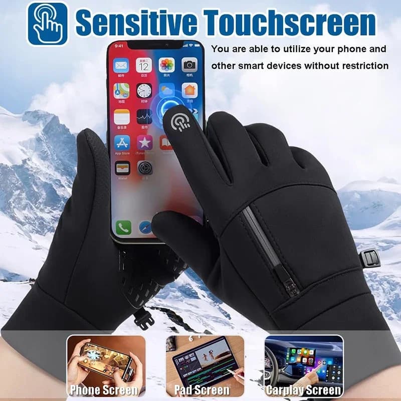Hot and fashionable sports gloves suitable for outdoor cycling, running, skiing in winter. Non-slip fingers can touch screens