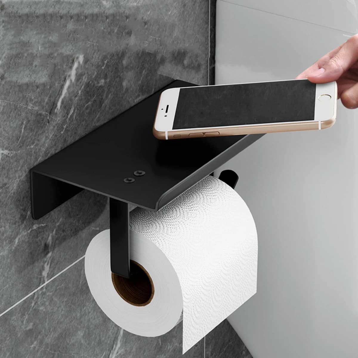 Adhesive Hanging Paper Roll Towel Holder Bathroom Toilet Storage Stand Kitchen Organizer Napkin Rack Stainless Steel Wall Mount