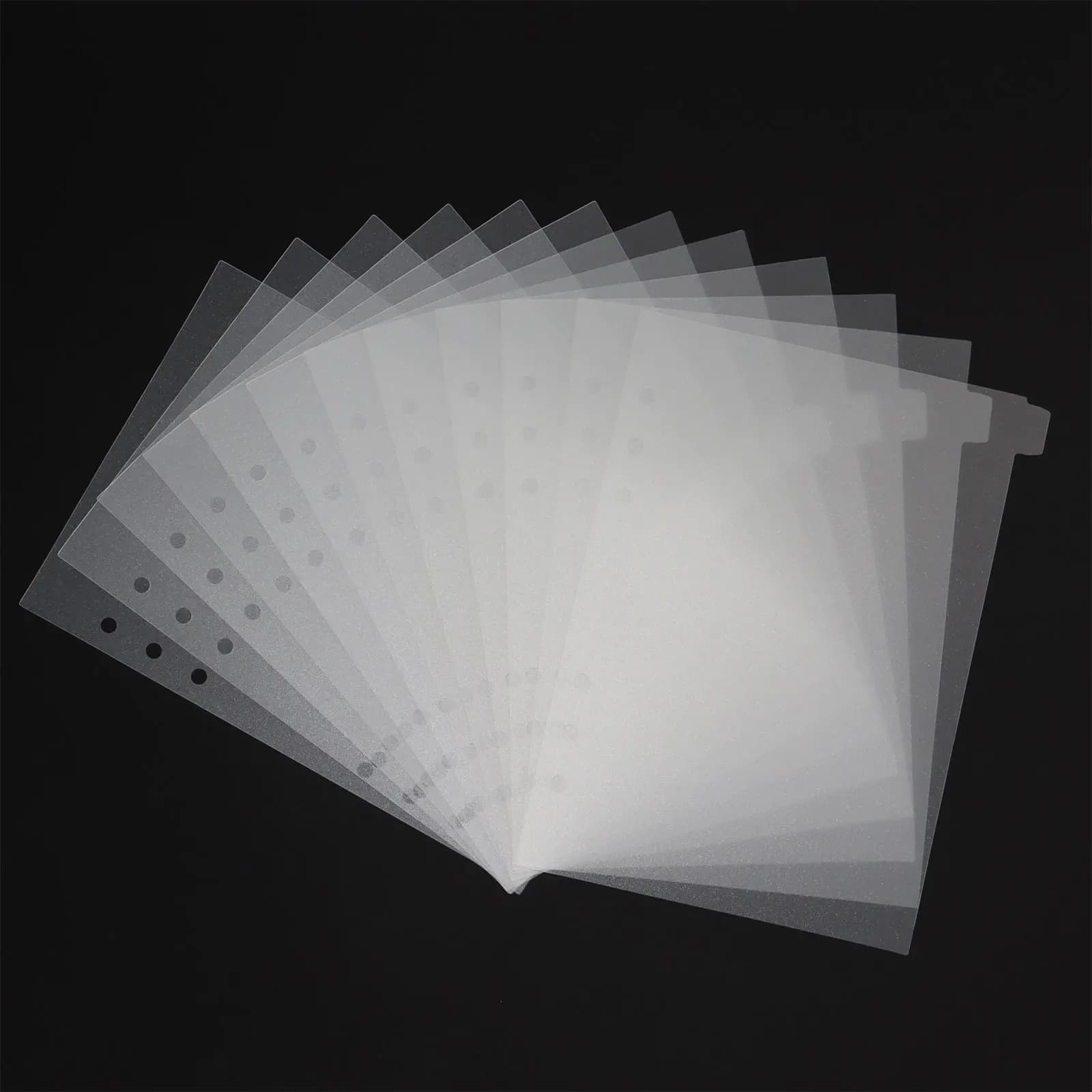 A5 12 pezzi divisore indice 6 fori per raccoglitore planner notebook cancelleria notebook divisori di carta accessori