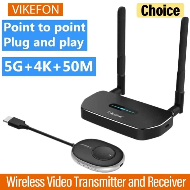 Trasmettitore e ricevitore video extender wireless compatibile HDMI 5G 50M Interruttore schermo da 1 a 4 4K per fotocamera PS4 PC a TV Stick