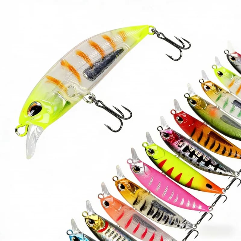 Esca Artificiale Minnow Affondante 7cm 8g per Lanci Lunghi, Esca Finta per Pesca in Mare e Acqua Dolce, Speciale per Crappie, Bass, Sgombri