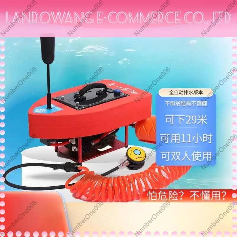 Portable Diving Rebreather System, Mini Underwater Breathing Apparatus with Electric Air Pump for Fishing Snorkeling