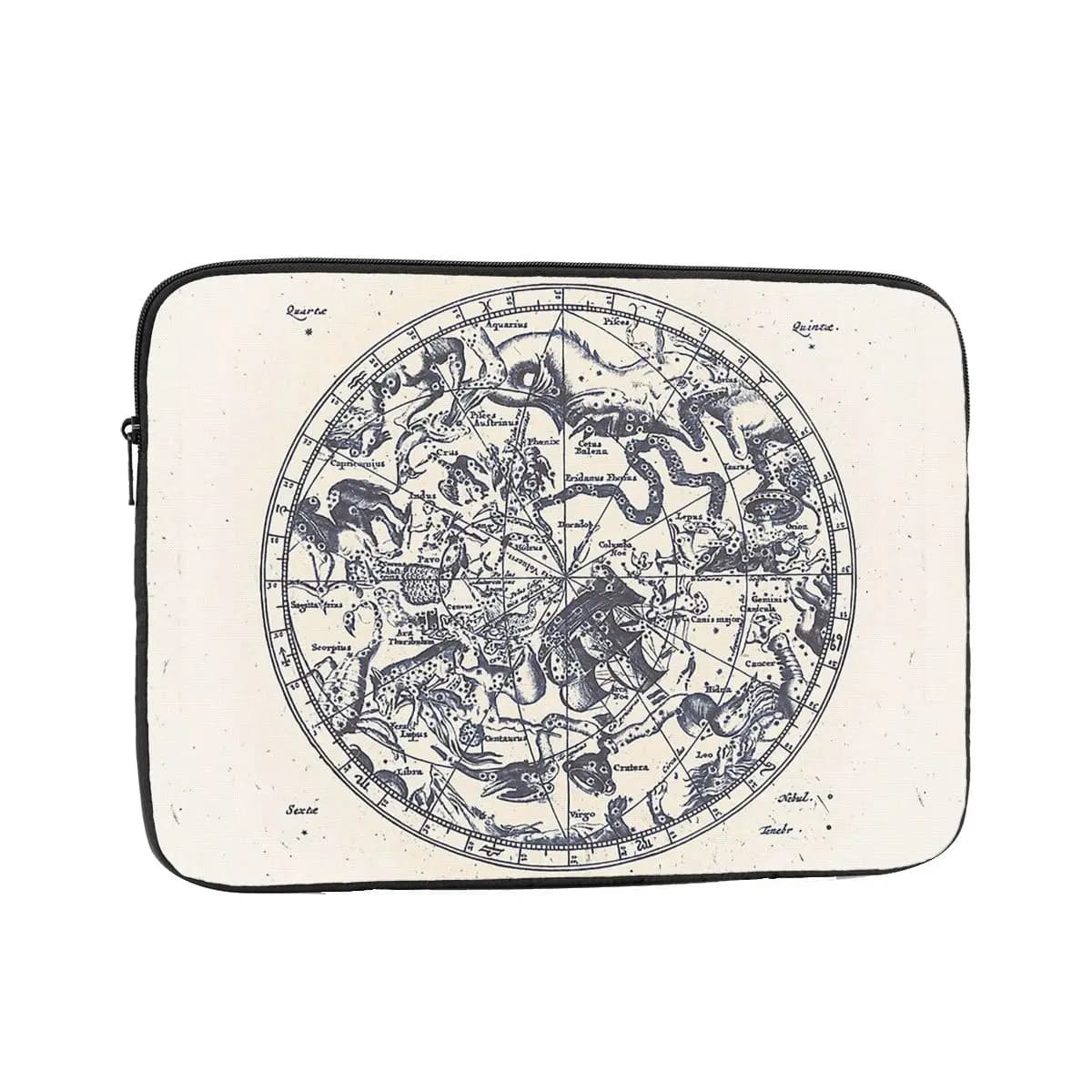 Segno zodiacale Stella Costellazione Mappa Inchiostro su carta Custodia per laptop Borsa per notebook Custodia per tablet Custodia antiurto