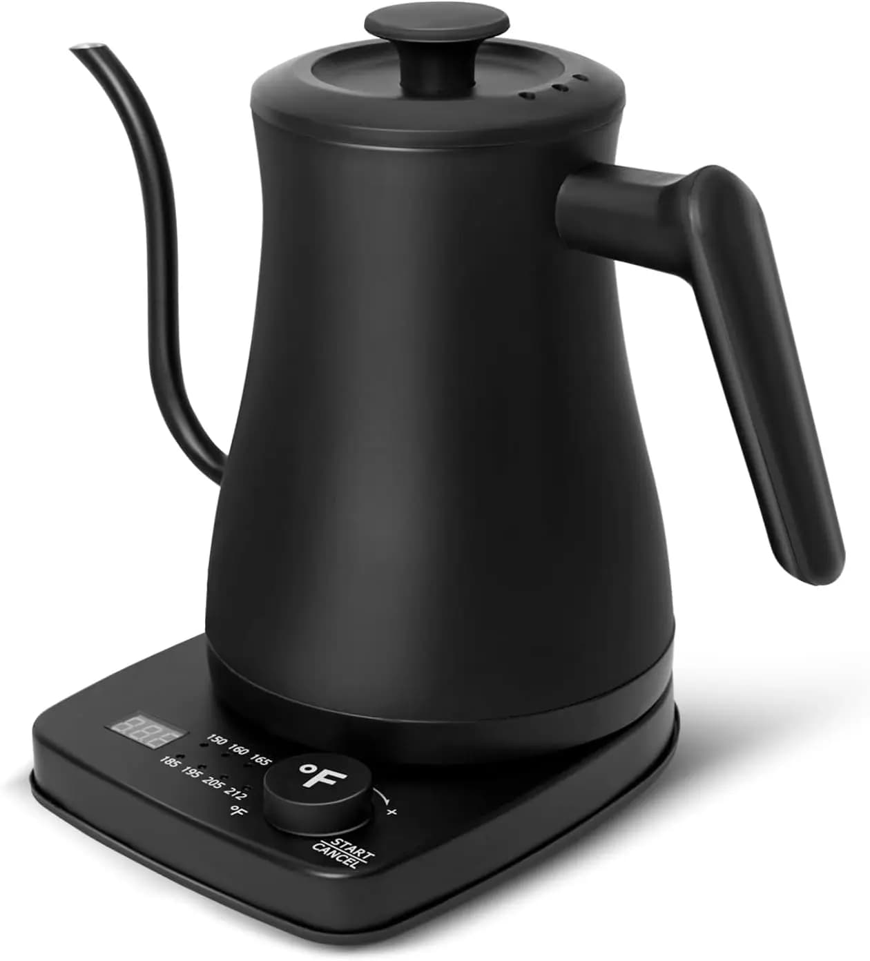 1L, 1500W, 8 presets, stainless steel, automatic shutdown, matt black