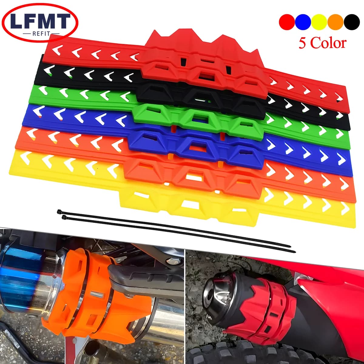 Copertura di protezione universale per scarico moto marmitta protezione silenziatore per KTM SHERCO Honda Yamaha Kawasaki Husqvarna