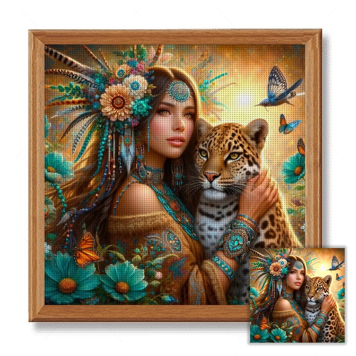 1PC 40X40cm/15.7X15.7inch, 11CT/14CT print cross stitch DIY kit, adult beginner's relaxed cross stitch stitch set