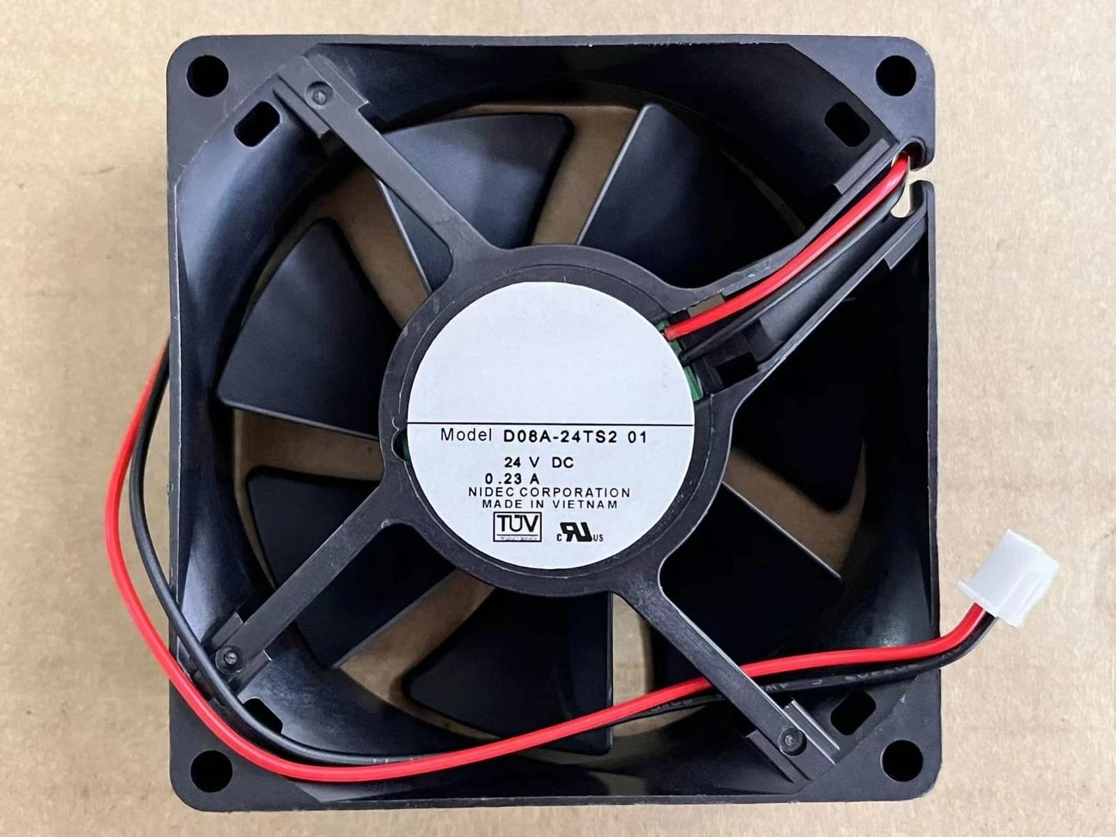 Per ventola originale Nidec D08A-24TS2 01 DC 24V 0,23A 80X80X25mm Ventola di raffreddamento inverter