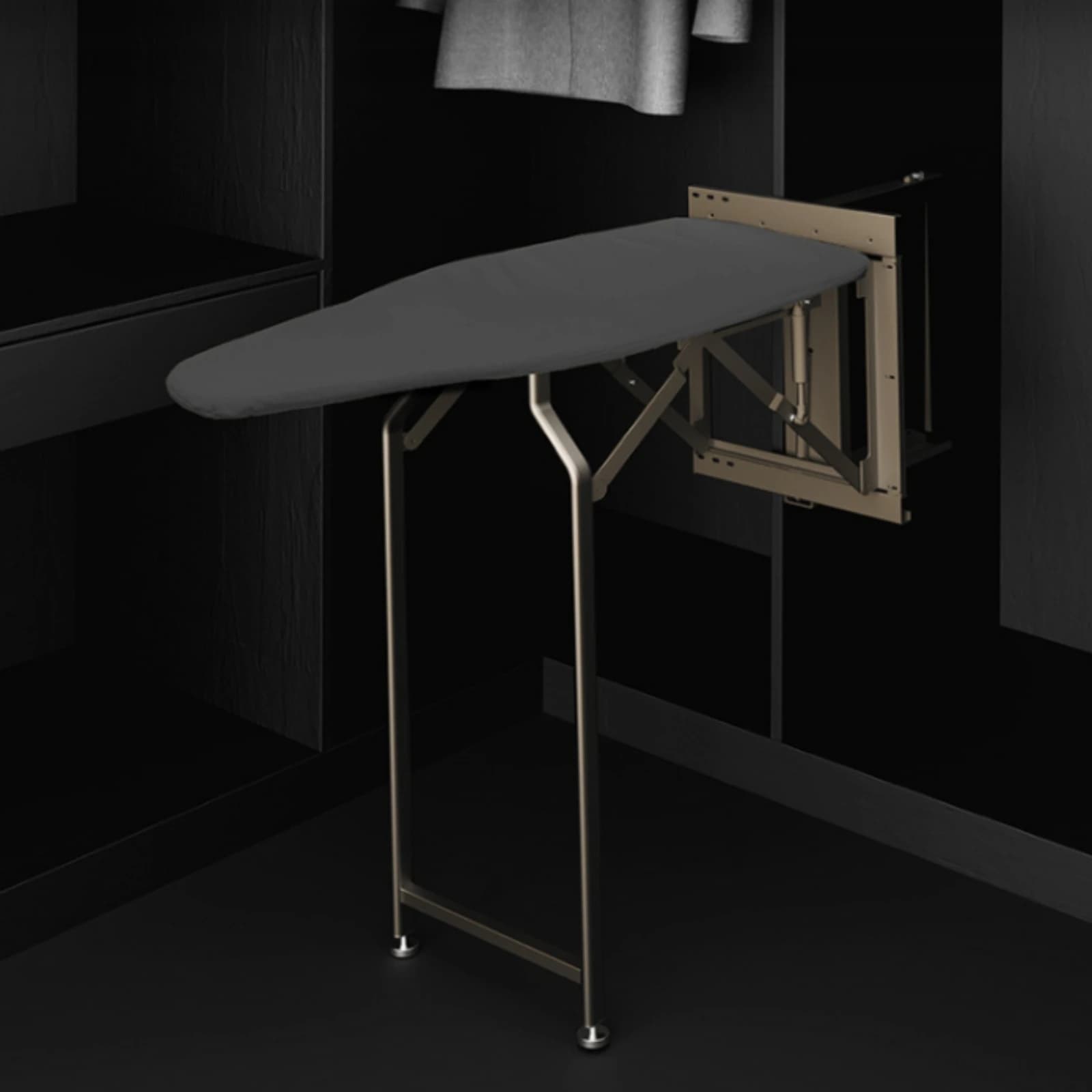 Wall-Mounted Ironing Board Space-Saving Wall Mounted Ironing Board Rotating Compact for Laundry Room, Apartment