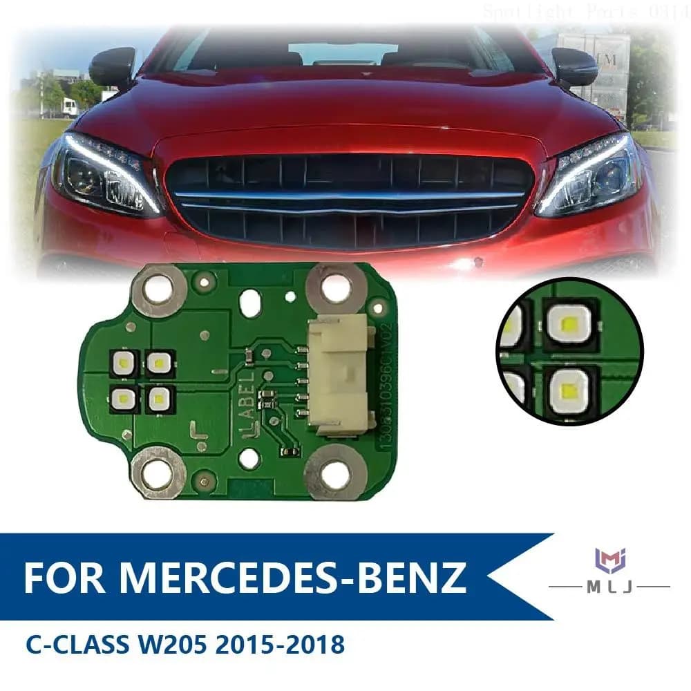 A2059060601 Per Mercedes Benz Classe C W205 2015-2018, Schede LED DRL Bianche, Luci Diurne per Fari, Accessori Auto