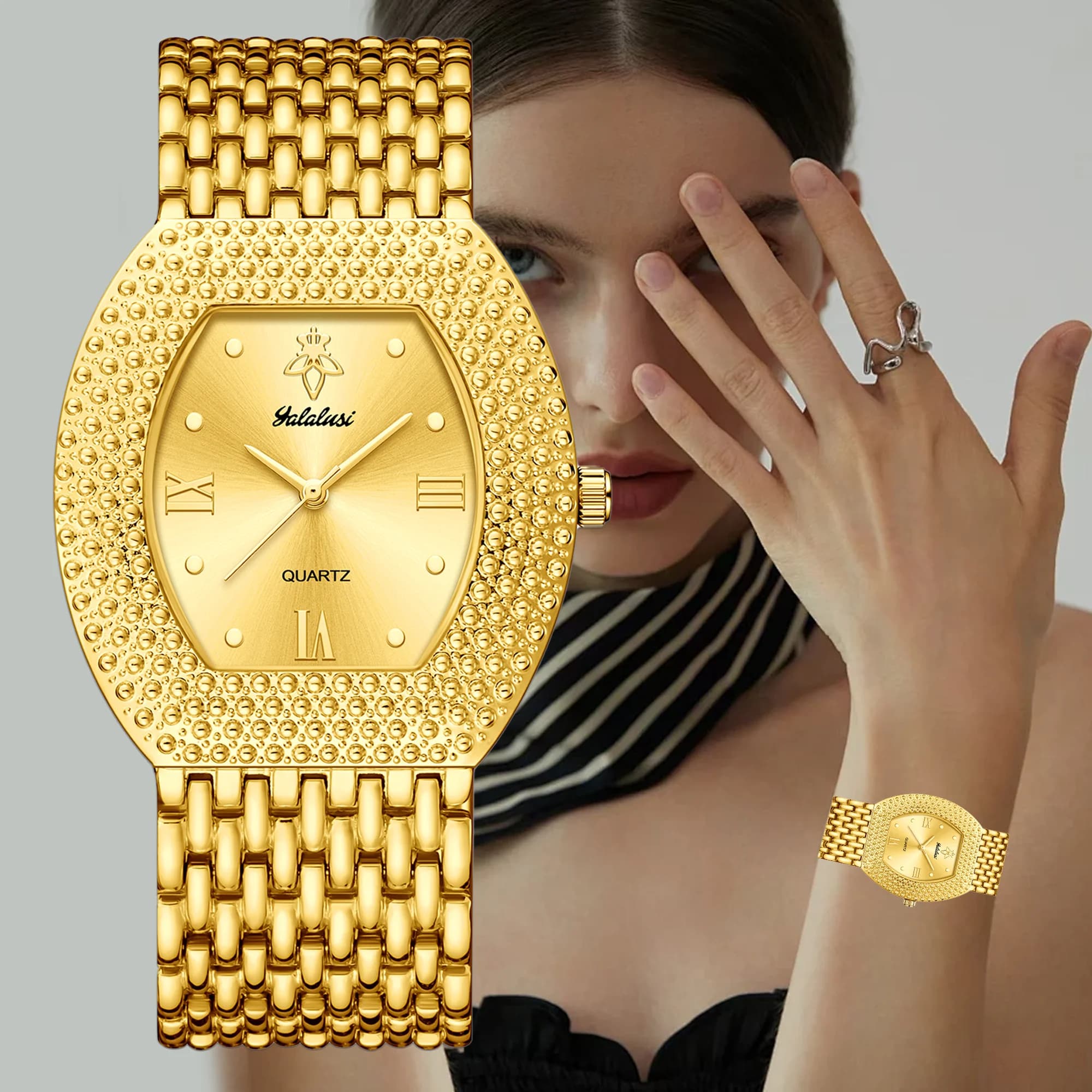Orologio Sportivo Impermeabile YaLaLuSi alla Moda per Uomo e Donna 2026, Nuovo Modello Dorato di Lusso con Scatola Regalo e Strumento di Rimozione, Spedizione Gratuita