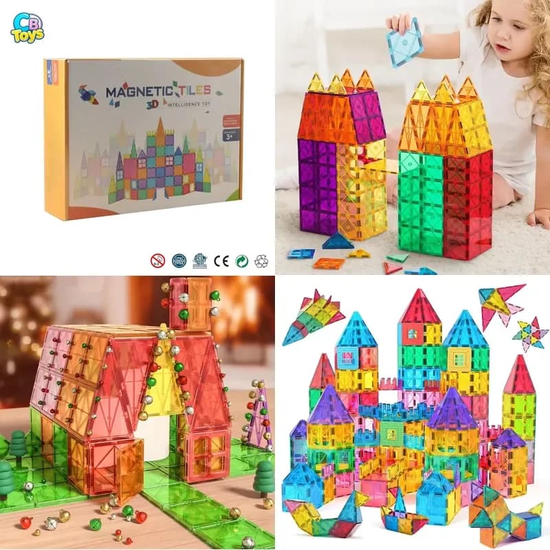 2022 Magnet Tiles Custom Pieces Magnetic Building Blocks Tiles for School