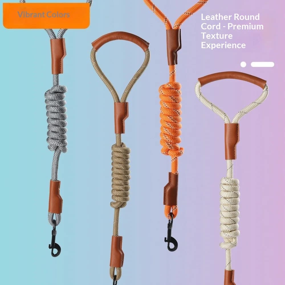 Guinzaglio per cani in nylon riflettente, guinzaglio per cani di taglia media e grande, corda per passeggiate con cani, guinzaglio per animali domestici, accessori per cuccioli, catena per cani