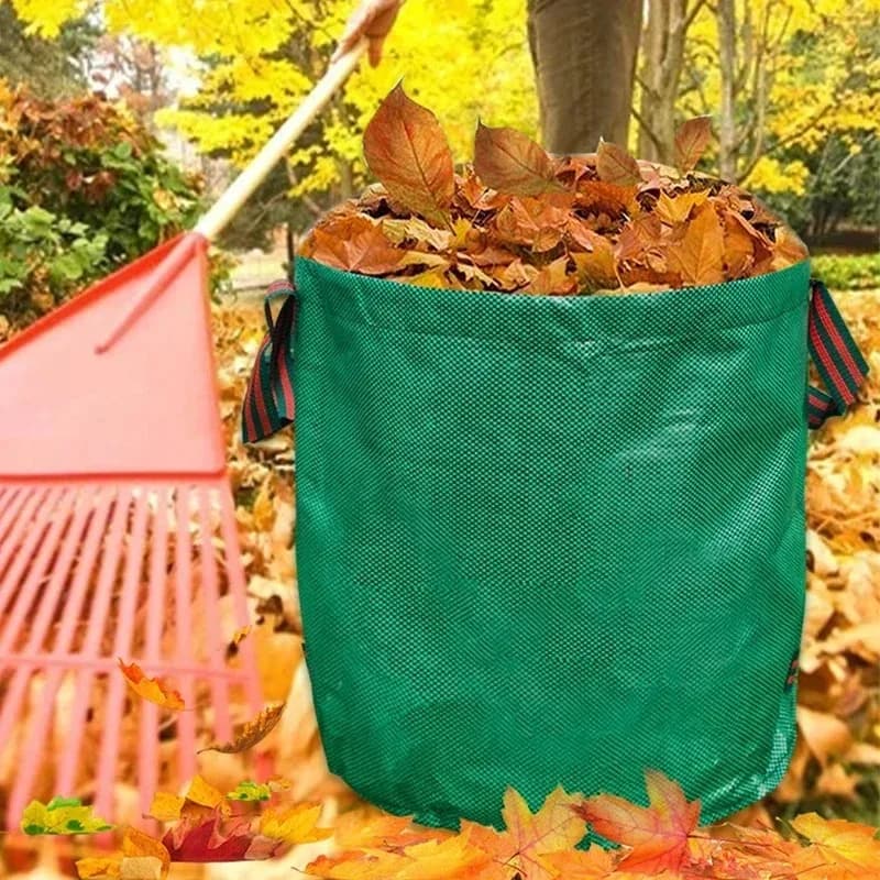 Sacchetti per rifiuti da giardino riutilizzabili per carichi pesanti, sacchetti per attrezzi da giardino, sacchetti per piante scardate e tagliatelle d'erba.