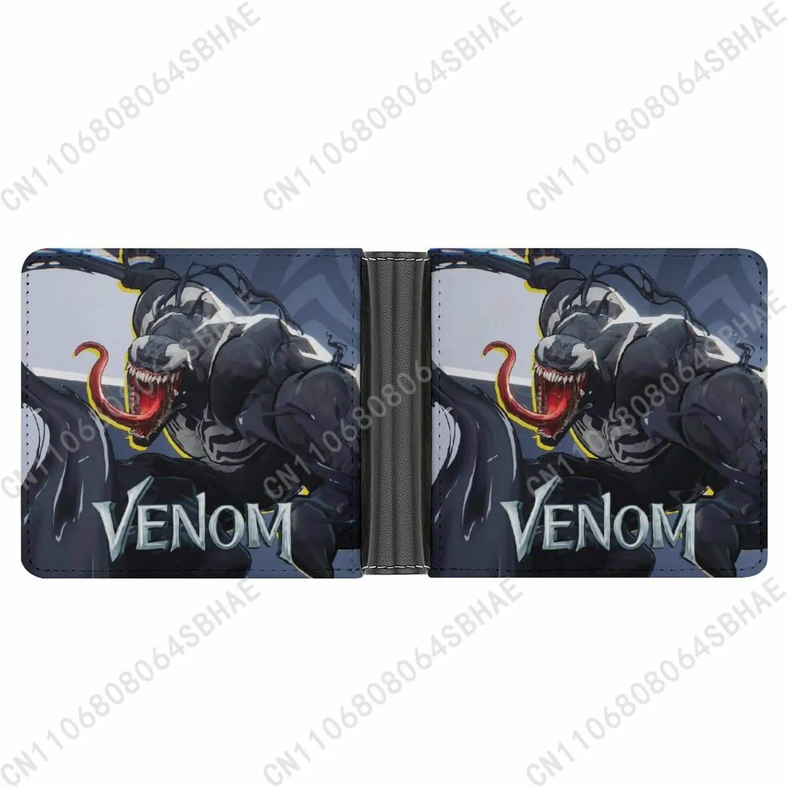 Portafoglio in pelle alla moda Marvel Venom per adolescenti, uomo e donna, porta carte di credito sottile personalizzato, piccolo portamonete per uso quotidiano, cosplay